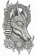 anubis eye tattoo design idea