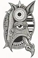 anubis eye tattoo design idea