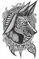 anubis eye tattoo design idea
