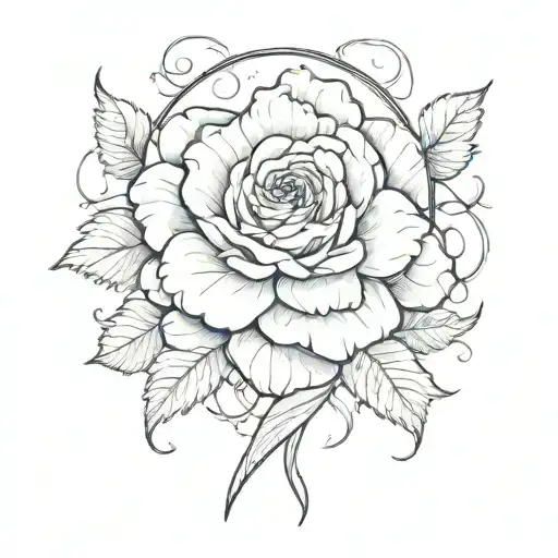 A sketch-style tattoo of a person holding a flower while surrounded by a dark cloud, symbolizing the battle against depression tattoo design idea