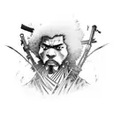 afro samurai  tattoo design idea