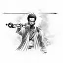 afro samurai  tattoo design idea