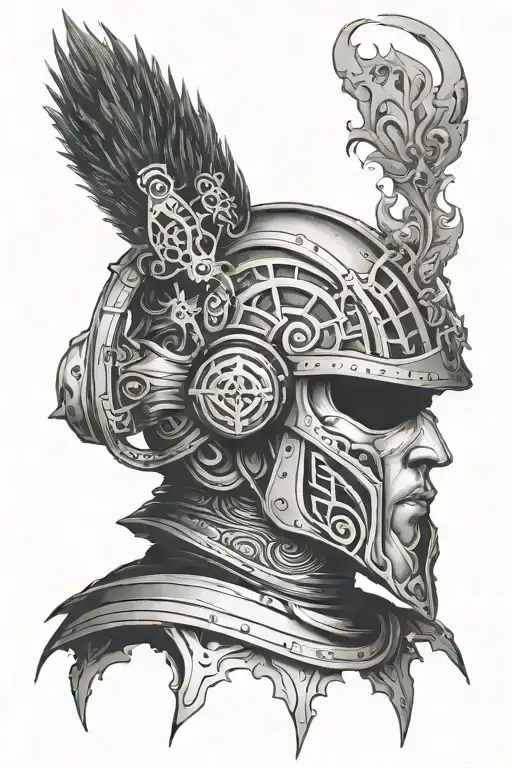 Sandman helmet tattoo design idea