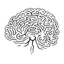 brain cell (neuron)  tattoo design idea