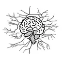 brain cell (neuron)  tattoo design idea