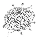 brain cell (neuron)  tattoo design idea