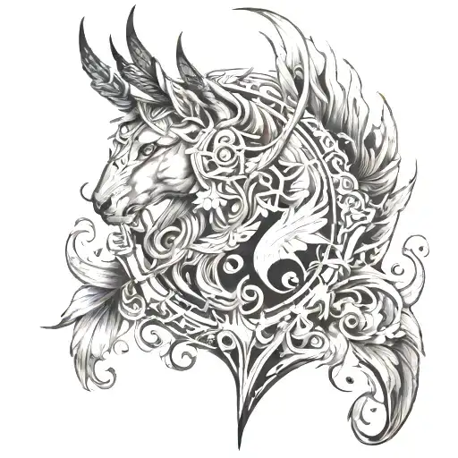Nordic mythology tattoo design idea