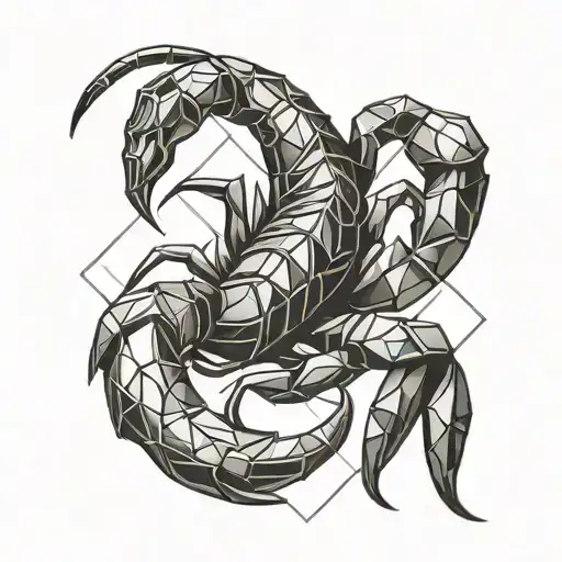 scorpion in strike pose tattoo design idea