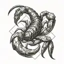 scorpion in strike pose tattoo design idea