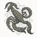scorpion in strike pose tattoo design idea