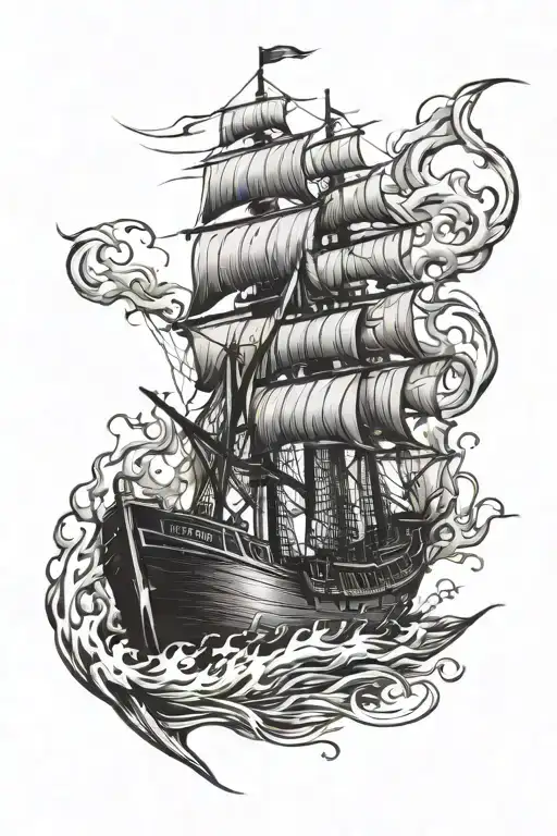 burn the boats  tattoo design idea
