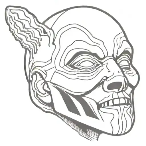 ghostface mask tattoo design idea