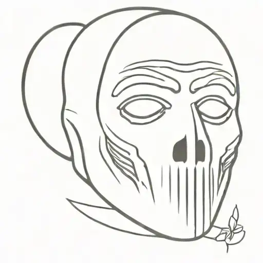 ghostface mask tattoo design idea