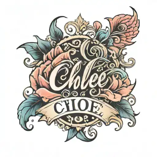 name tattoo Chloe tattoo design idea