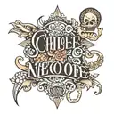 name tattoo Chloe tattoo design idea