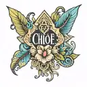 name tattoo Chloe tattoo design idea