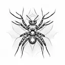 spider butterfly split in half tattoo design idea