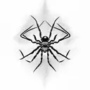 spider butterfly split in half tattoo design idea