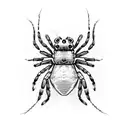 spider butterfly split in half tattoo design idea