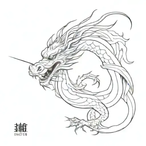 vietnamese style dragon tattoo design idea