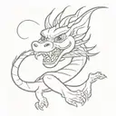 vietnamese style dragon with dora the explorer face tattoo design idea