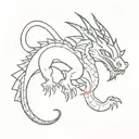 vietnamese style dragon with dora the explorer face tattoo design idea