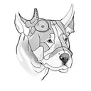 Bull terrier  tattoo design idea