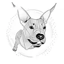 Bull terrier  tattoo design idea