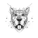 Bull terrier  tattoo design idea