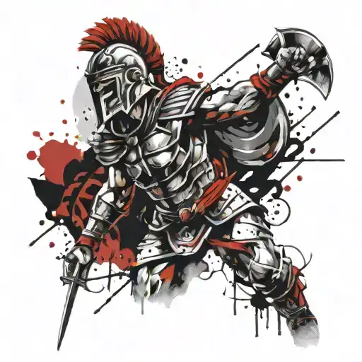 gladiator sparta tattoo design idea