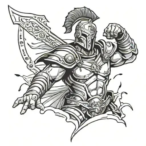 gladiator sparta tattoo design idea