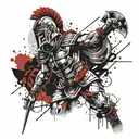 gladiator sparta tattoo design idea