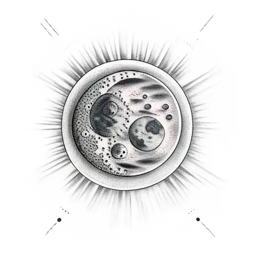 moon phases tattoo design idea