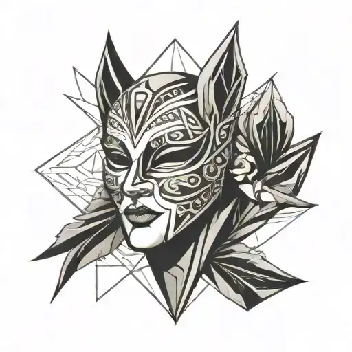 Theatre Mask  tattoo design idea
