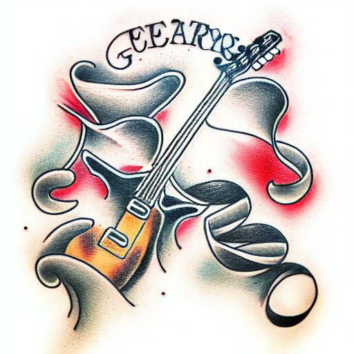 guitar tattoo design idea