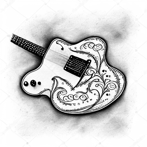 guitar tattoo design idea