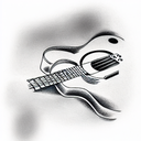 guitar tattoo design idea