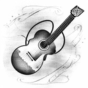 guitar tattoo design idea