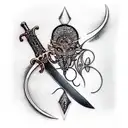 Sword tattoo design idea