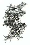 Buick gnx tattoo design idea