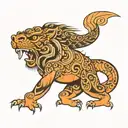 aronai traditional bodo tattoo design idea