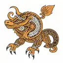 aronai traditional bodo tattoo design idea