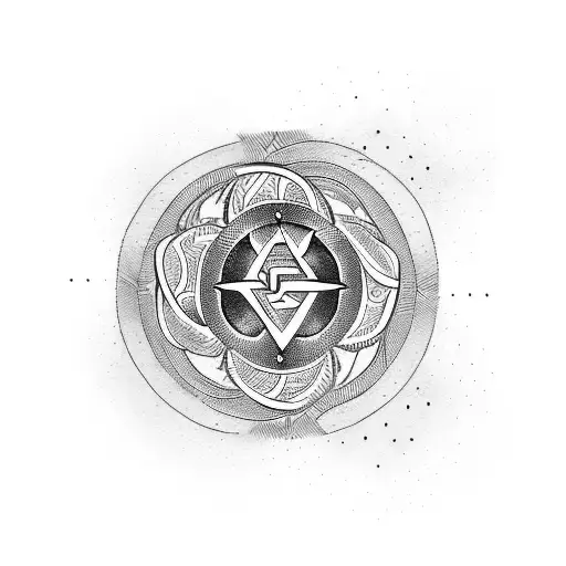 circular tattoo with Sanskrit mantra tattoo design idea