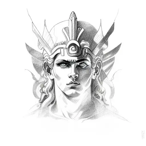 Apollo greek god Chariet tattoo design idea