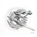 Apollo greek god sun chariot tattoo design idea