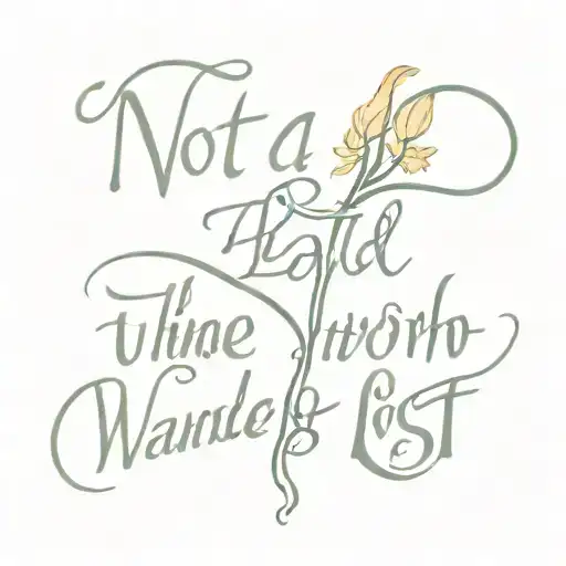 not all those who wander are lost elvish tattoo design idea