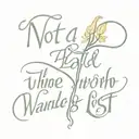 not all those who wander are lost elvish tattoo design idea