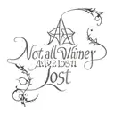 not all those who wander are lost elvish tattoo design idea