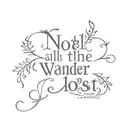 not all those who wander are lost elvish tattoo design idea