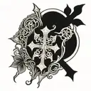 chrome hearts cross webs tattoo design idea